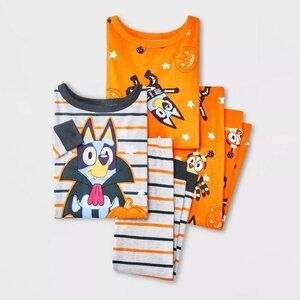 Baby Boys 4-Pc BLUEY & BINGO HALLOWEEN Cotton Pajamas PJs Size 12 mo 18 mo NWT